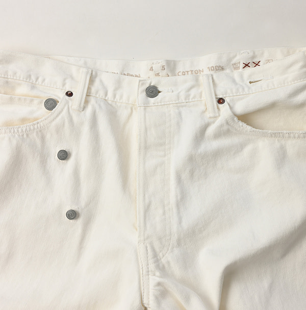 Rye Mugi Denim Cross Over Pants White Distressed Detail