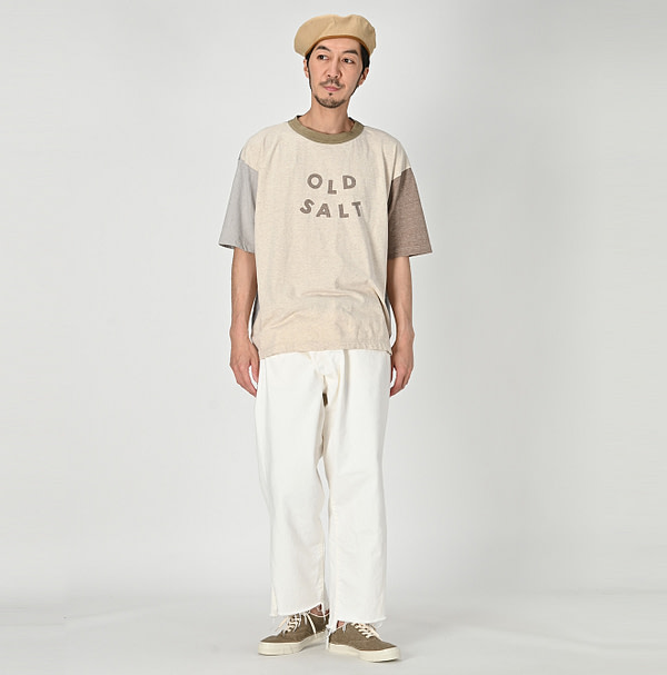 Rye Mugi Denim Cross Over Pants White Distressed Male Model