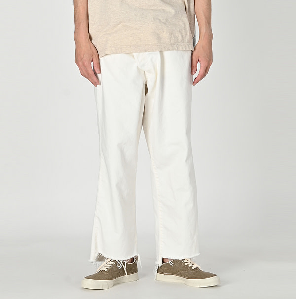 Rye Mugi Denim Cross Over Pants White Distressed Male Model