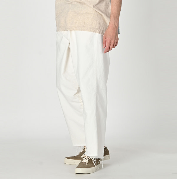 Rye Mugi Denim Cross Over Pants White Distressed Male Model