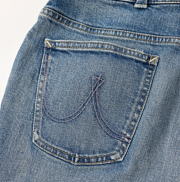 Rye Mugi Denim Stretch New Momohime Distressed Detail