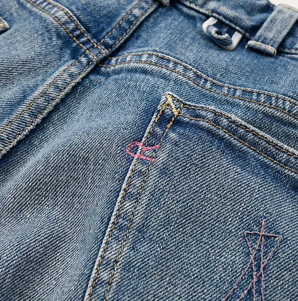 Rye Mugi Denim Stretch New Momohime Distressed Detail