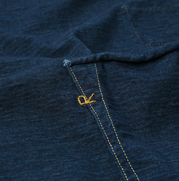 Indigo Tenjiku 908 Ocean T-shirt Detail