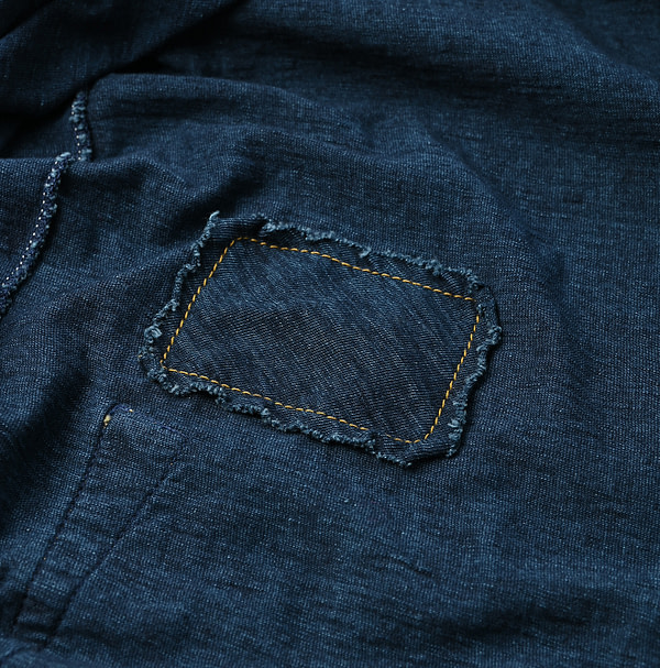 Indigo Tenjiku 908 Ocean T-shirt Detail