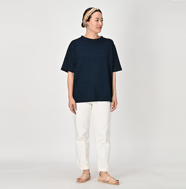 Indigo Tenjiku 908 Ocean T-shirt Female Model