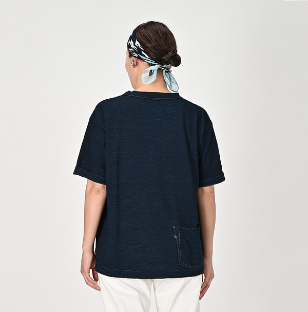 Indigo Tenjiku 908 Ocean T-shirt Female Model