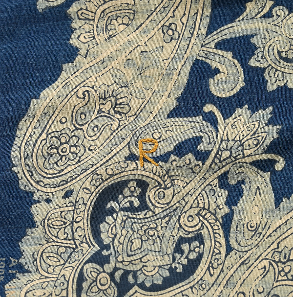 Indigo Tenjiku Sarasa Bandana Detail