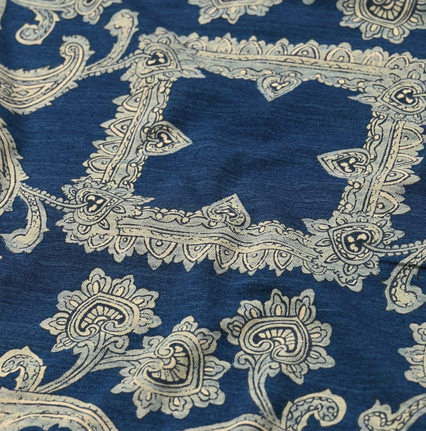 Indigo Tenjiku Sarasa Bandana Detail