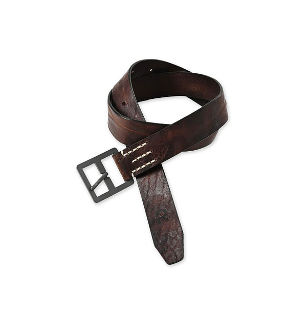 Vintage Leather Belt Dark Brown