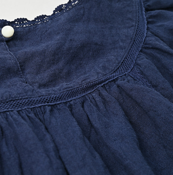 Indian Linen Chambray Blouse Detail