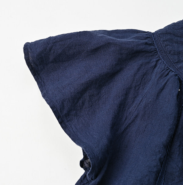 Indian Linen Chambray Blouse Detail