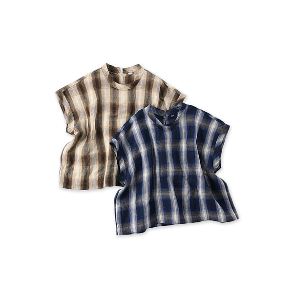 Indian Linen Twill Shadow Check M Camisole