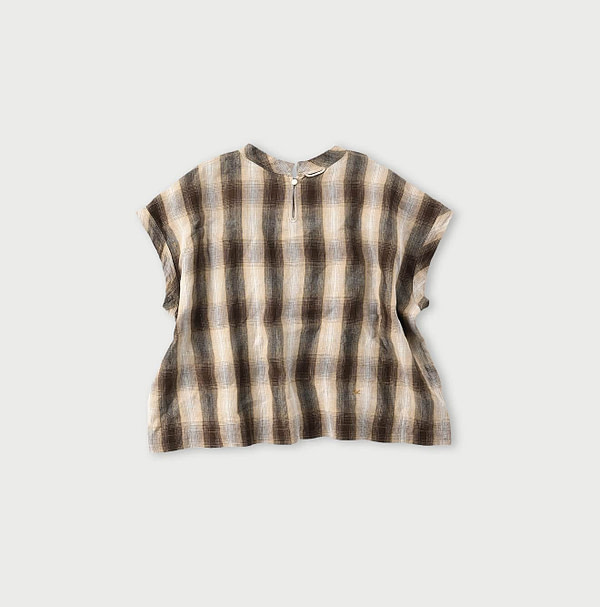 Indian Linen Twill Shadow Check M Camisole Back