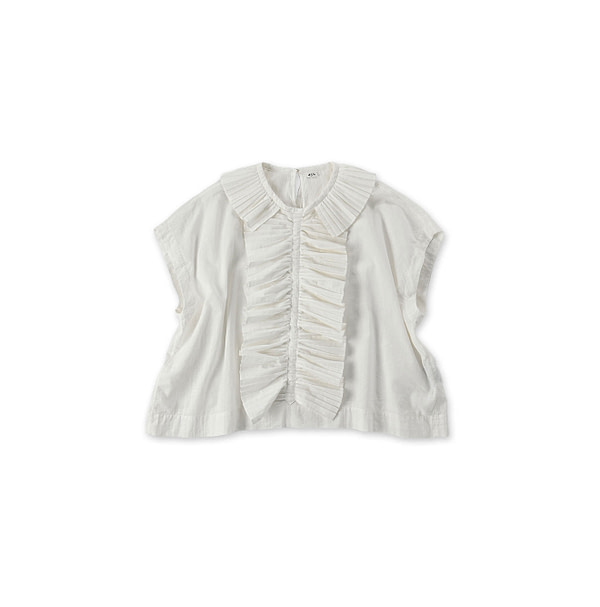 Indian Khadi Pleats Frill M Camisole White