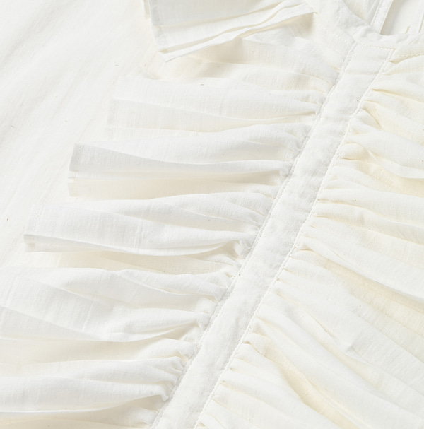 Indian Khadi Pleats Frill M Camisole Detail