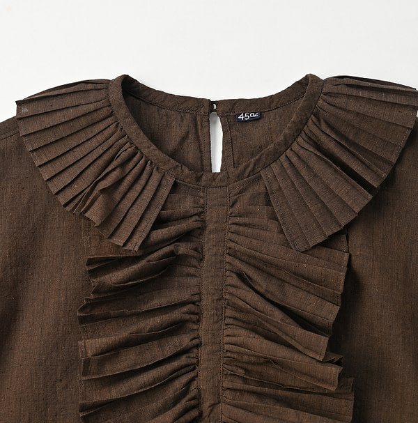 Indian Khadi Pleats Frill M Camisole Detail