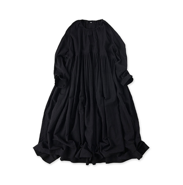 Indian Khadi Pleats Dress Black