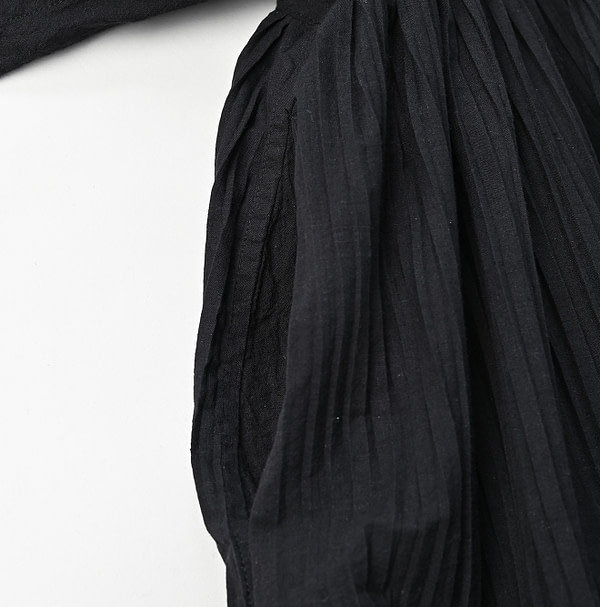 Indian Khadi Pleats Dress Detail