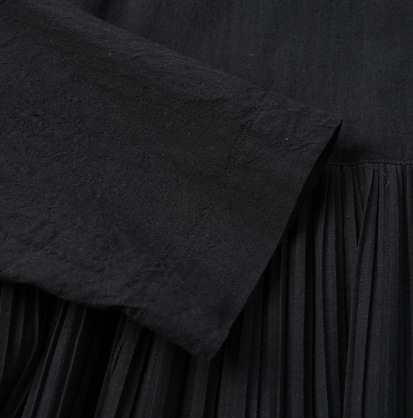 Indian Khadi Pleats Dress Detail