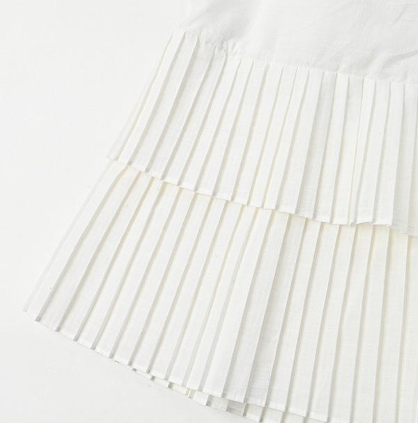 Indian Khadi Pleats Frill Wrapper Pants Detail