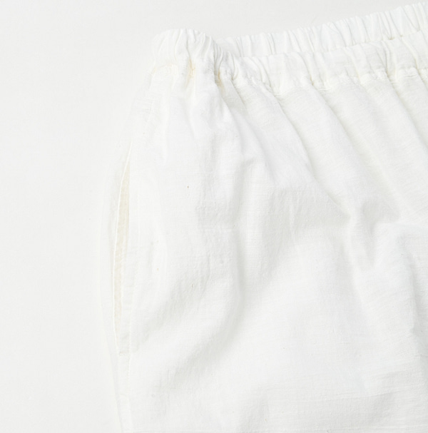 Indian Khadi Pleats Frill Wrapper Pants Detail