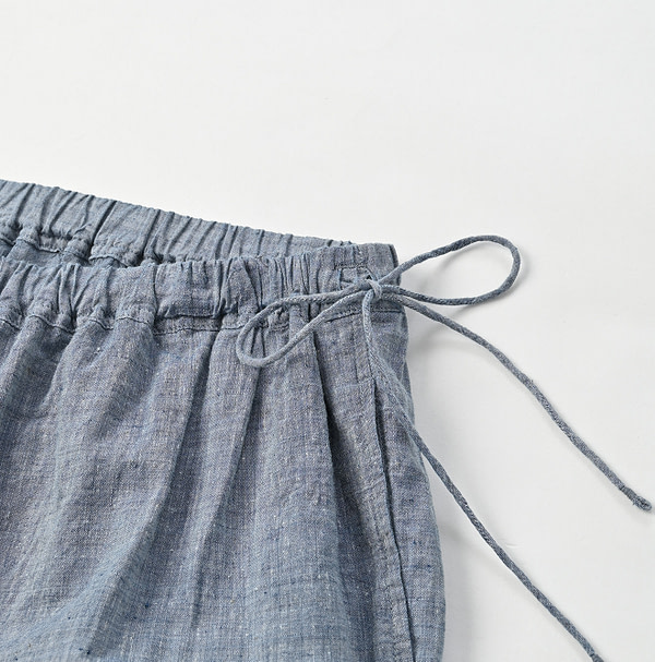 Ai Dungaree Indian Khadi Pleats Frill Wrapper Pants Detail