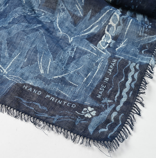 Indigo Gauze Paniolo Furoshiki Detail