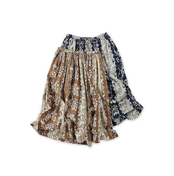 Sarasa Block Print Easy Gather Skirt