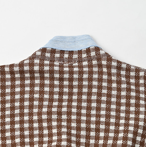 Gingham Jacquard Cache-Coeur Detail