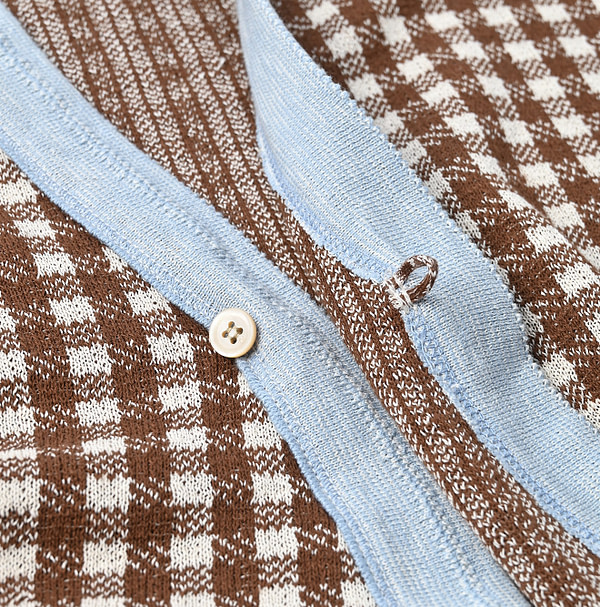 Gingham Jacquard Cache-Coeur Detail