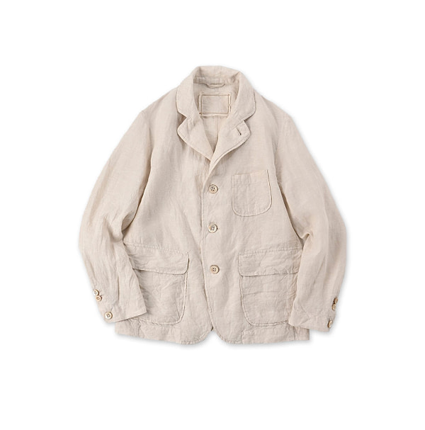 Indian Linen Chambray 908 Blazer White