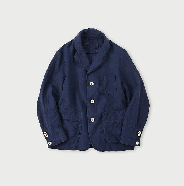 Indian Linen Chambray 908 Blazer Navy