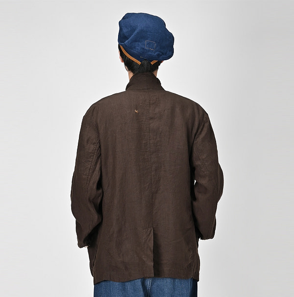 Indian Linen Chambray 908 Blazer Male Model