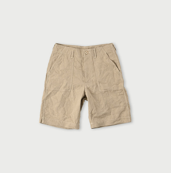 Linen Cloth 908 Baker Short Pants Beige