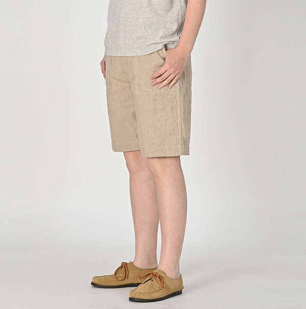 Linen Cloth 908 Baker Short Pants Female Model