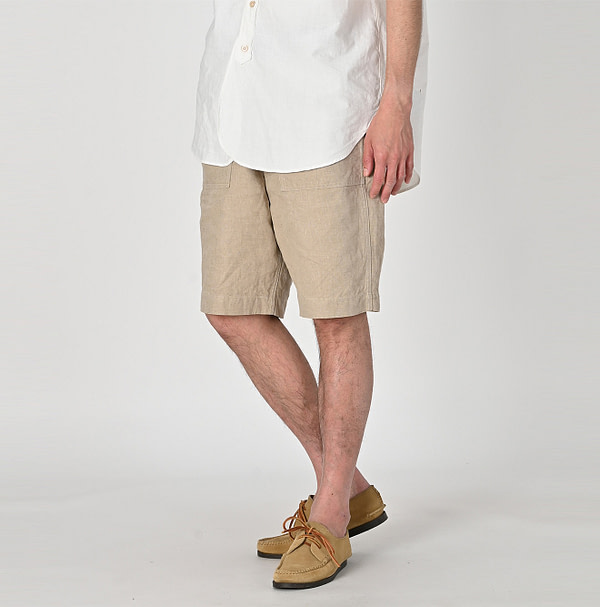 Linen Cloth 908 Baker Short Pants Male Model