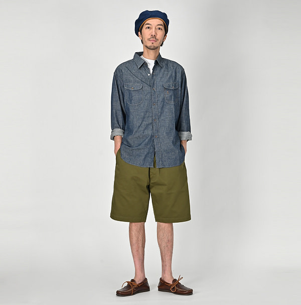 908 Double Thread Chino Poppo Short Male Model