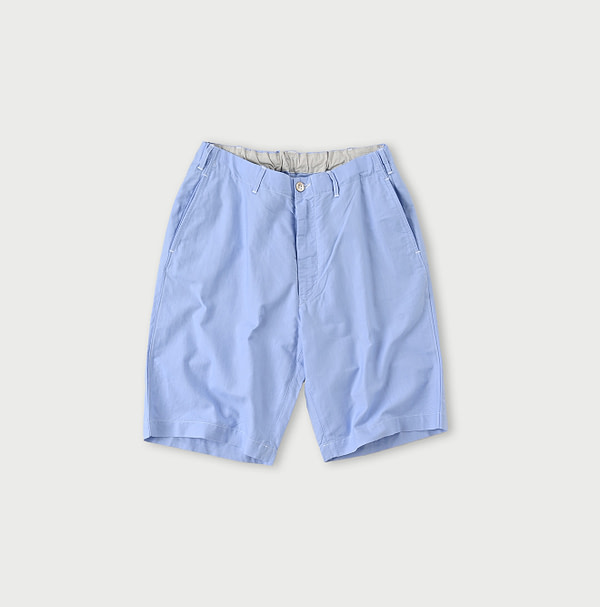 Supima OX 908 Easy Poppo Short Pants Saxe