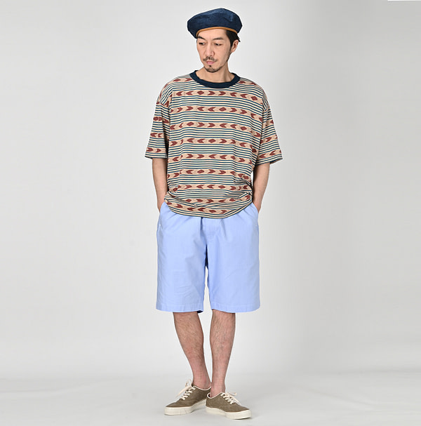 Supima OX 908 Easy Poppo Short Pants Male Model