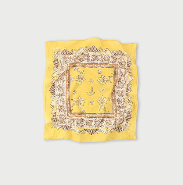 Indian Khadi Sarasa Bandana Yellow