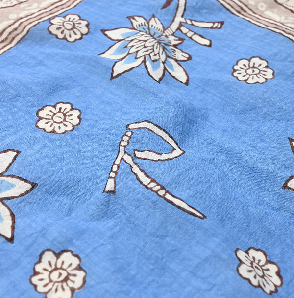 Indian Khadi Sarasa Bandana Detail