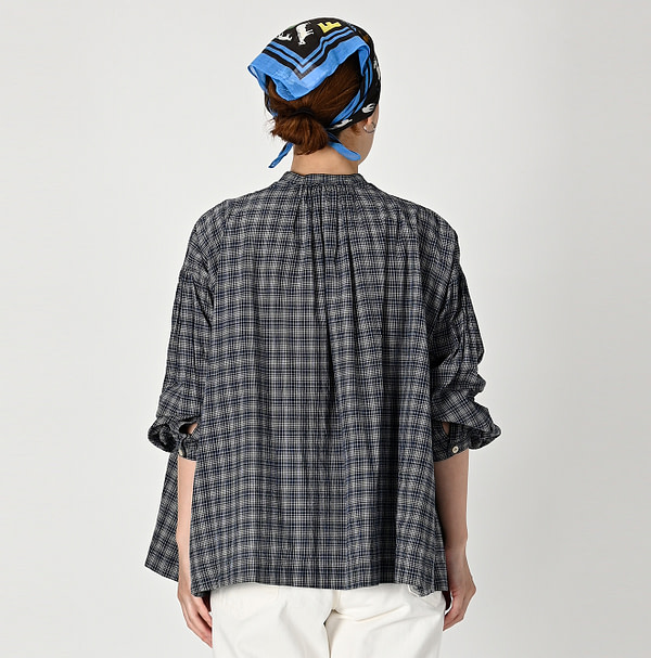 Autumn Breeze Khadi Smock Blouse Female Model