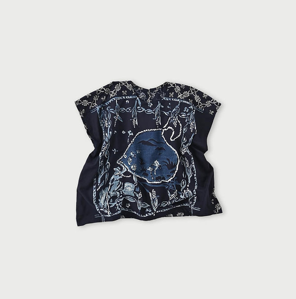 Indigo Picture Book Bandana M Camisole Indigo Bandana②