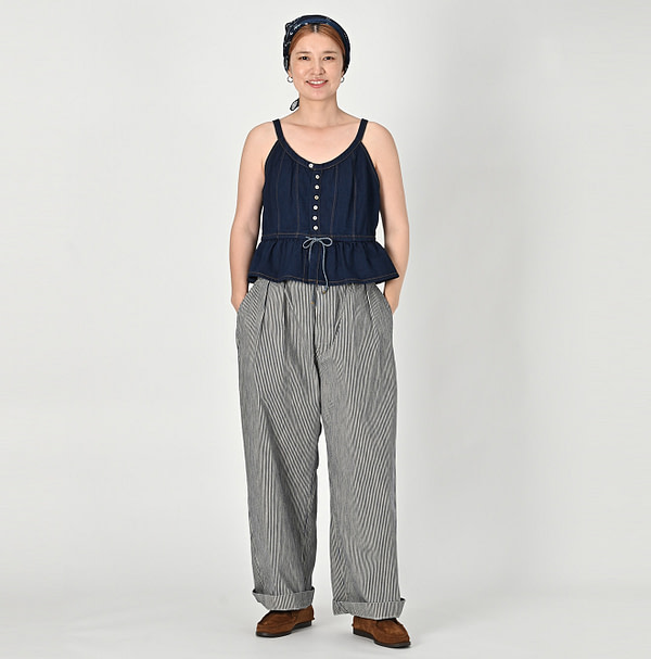 Omugi Denim Camisole Nou Dash Indigo Nou Mon Female Model