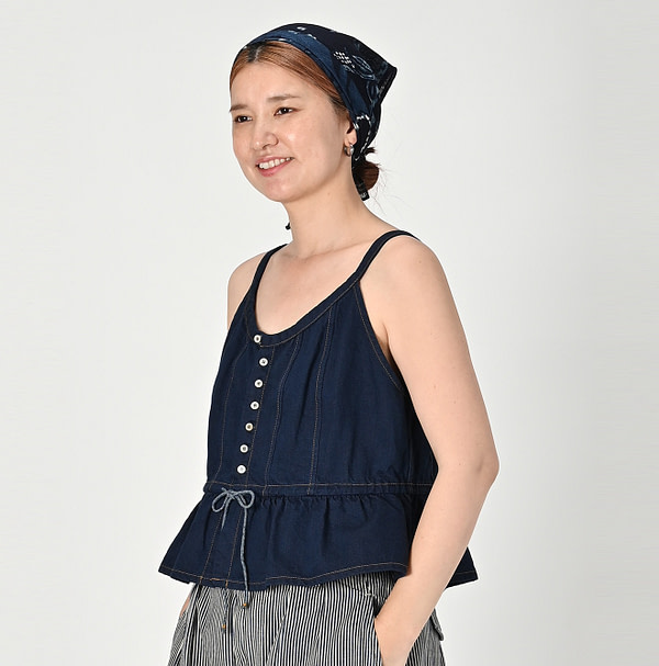 Omugi Denim Camisole Nou Dash Indigo Nou Mon Female Model