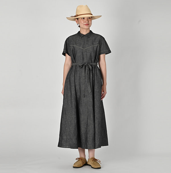 Cotton Linen Dungaree Dress Nou Female Model