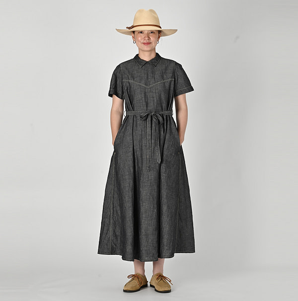 Cotton Linen Dungaree Dress Nou Female Model