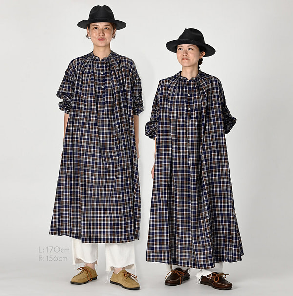 Autumn Breeze Khadi Smock Dress Female Models