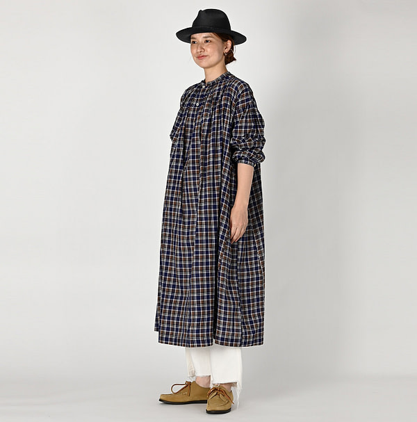 Autumn Breeze Khadi Smock Dress Female Model