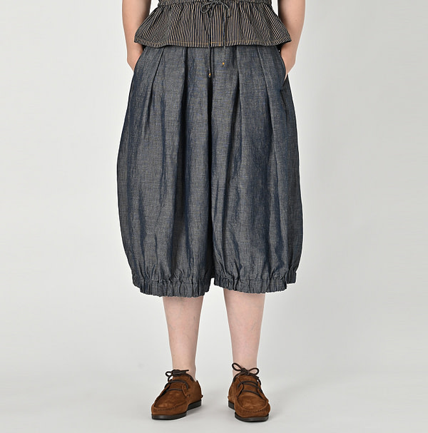 Cotton Linen Dungaree Bloomer Pants Nou Female Model